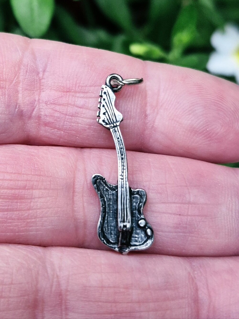 Electric Guitar Charm Music Musician Sterling Silver 925 Pendant Charm